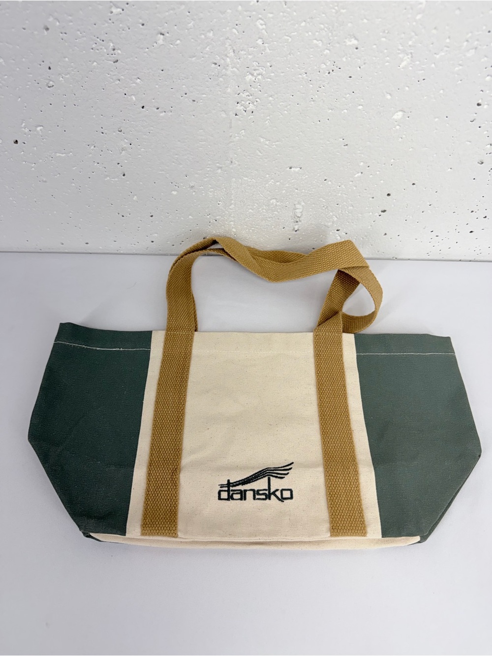 Dansko Cream Olive Tan Canvas Tote Bag